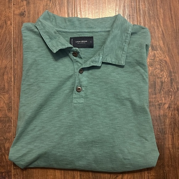 Lucky Brand Men's 100% Cotton Polo, Sz. L. - Picture 9 of 12